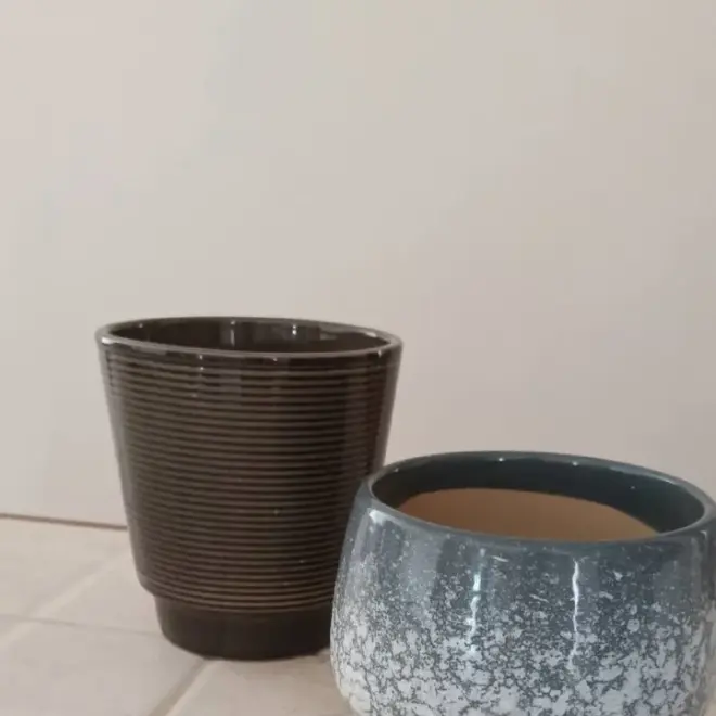 Керамические цветочные горшки, 2 шт.