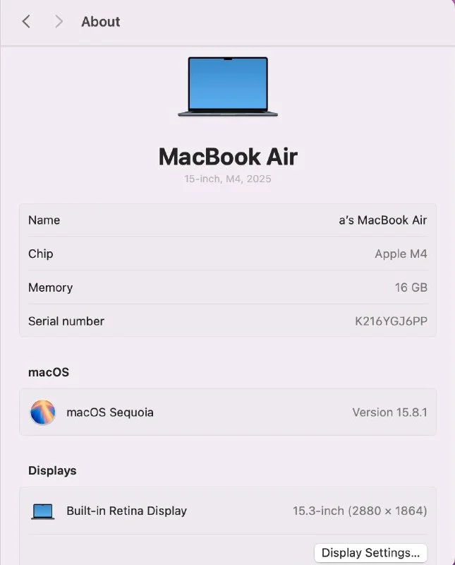 MacBook Air M4