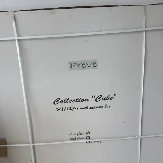Стеклянная перегородка для ванной Preve Collection Cube