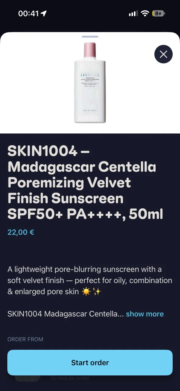 SKIN1004 Madagascar Centella Poremizing Velvet Finish Sunscreen
