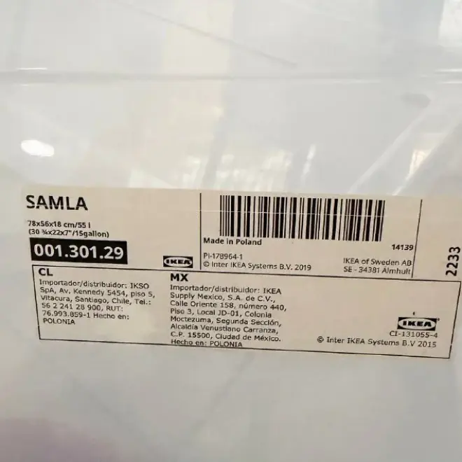 Бокс для хранения IKEA SAMLA 78x56x18 cm