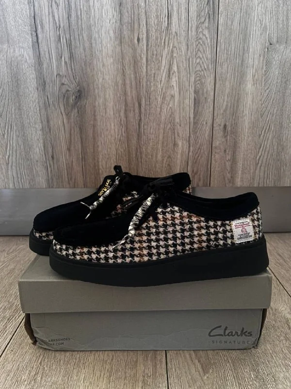 Clarks Men's Torview Shoes - Harris Tweed Black Combi