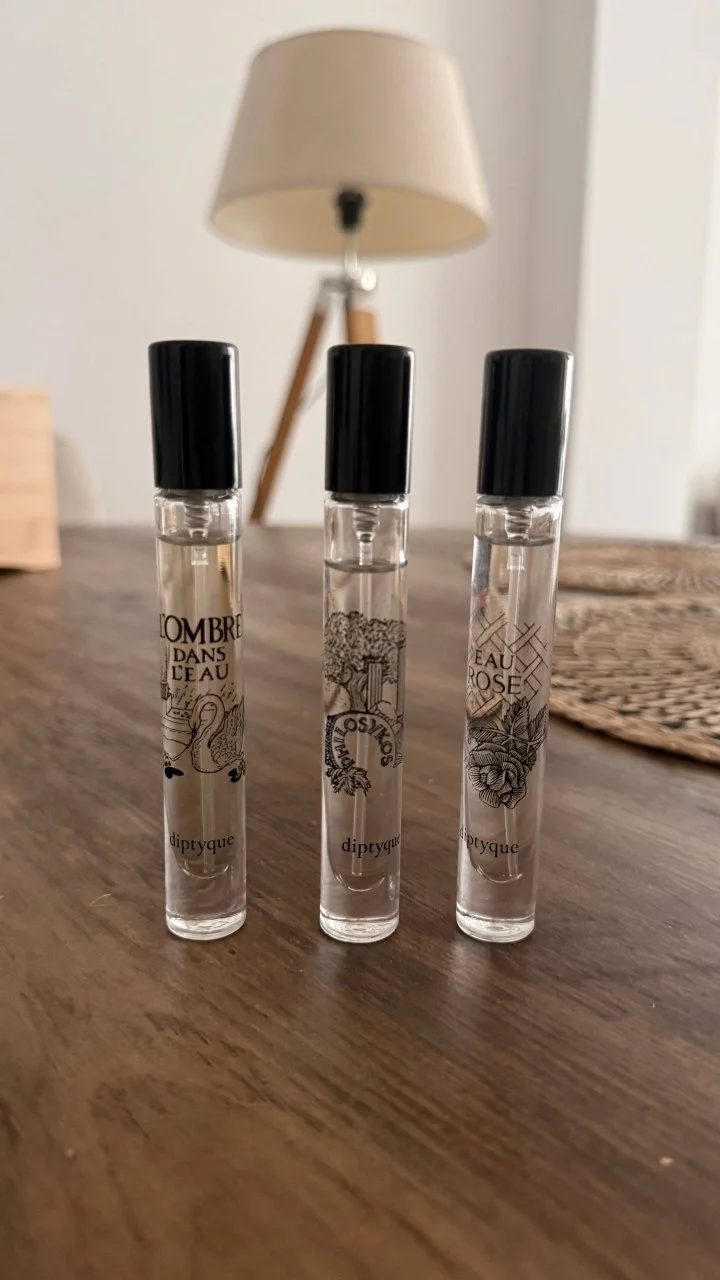 Diptyque мини-спреи L’Ombre dans l’Eau, Philosykos, Eau Rose